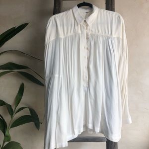 Free People cream blouse